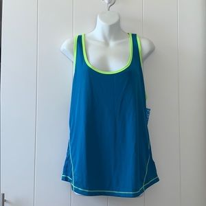 💥 NEW | Turquoise and Neon Green Racerback Tank